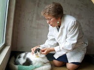 Dr. Scarlett with Cat